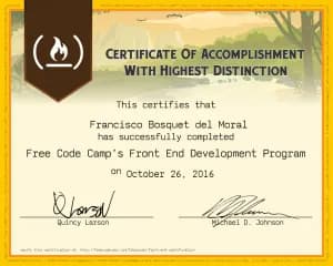 Mi certificado para el modulo de FrontEnd