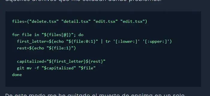 Snippet por defecto
