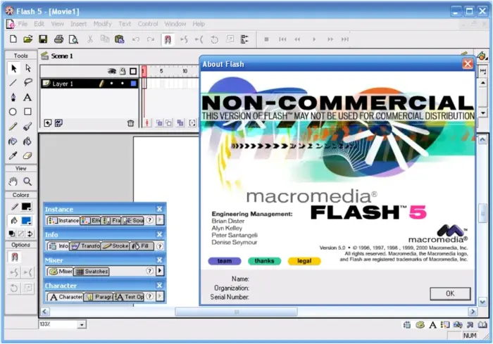 El mítico Macromedia Flash 5, mi trampolín a la programación