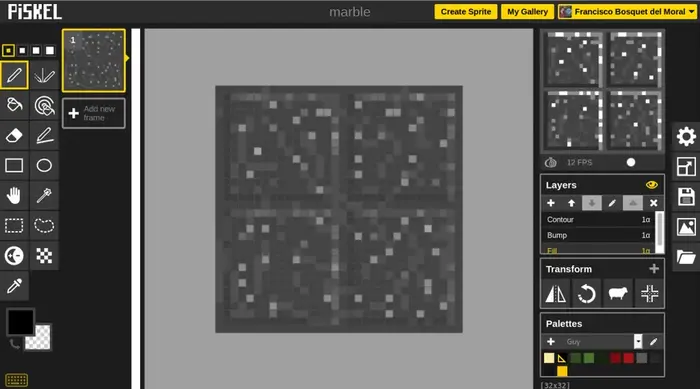 Piskel app, editor de sprites online